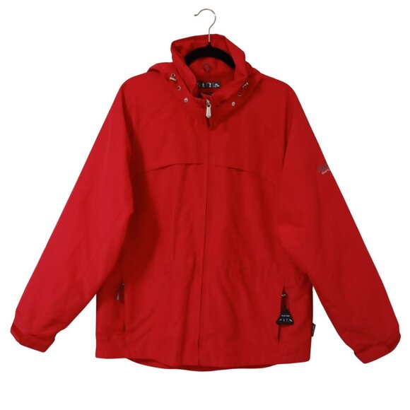 Pacific Trail Ladies Red Hooded Outdoor Jacket M Adjustable Cuffs & Pockets Mens - Picture 1 of 13